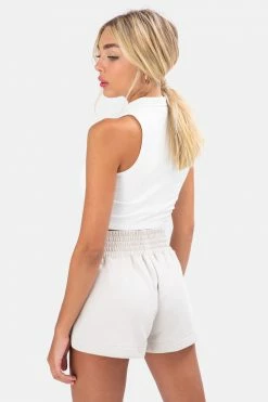 Adika Kinsley Front Zip Crop Top