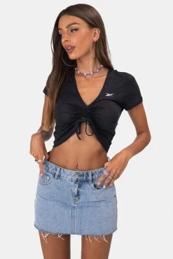 Adika REEBOK // MYT Ruched Crop Top Tops