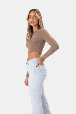 Best Sale ⌛ Adika OUTLET TOO MUCH Embroidered Ribbed Crop Top 🎁 7 Adika OUTLET TOO MUCH Embroidered Ribbed Crop Top