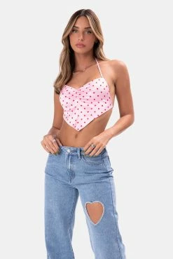 Adika Clothing Heartbreak Backless Halter Crop Top