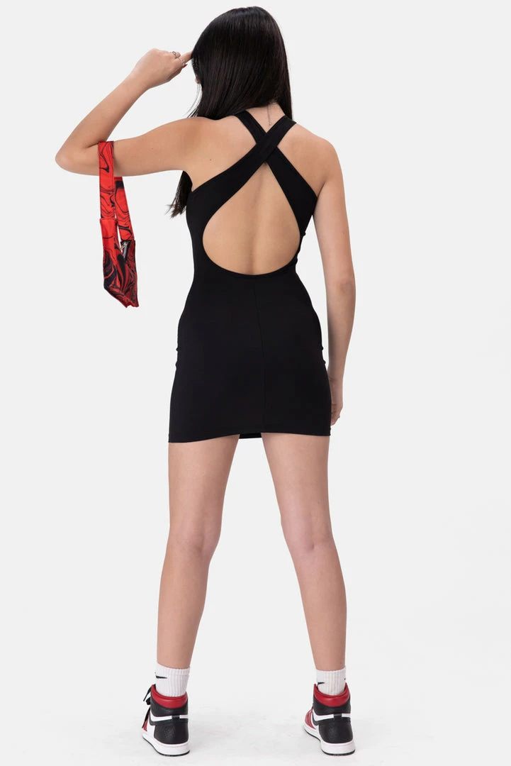 Buy 🔔 Adika Mystic Ribbed Cross-Back Mini 👗 Dress OUTLET ✨ 1 Adika Mystic Ribbed Cross-Back Mini Dress OUTLET