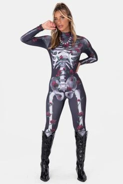 Adika BAD TO THE BONE Skeleton Catsuit Clothing