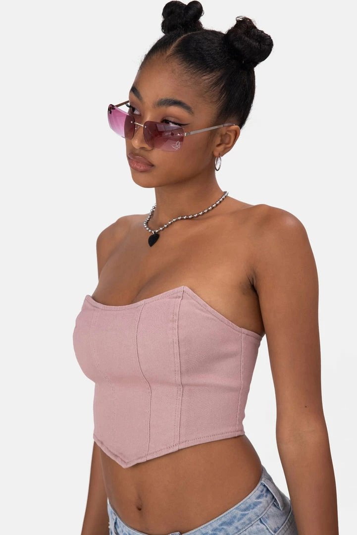 Coupon ⭐ Adika Denim Corset Style Top Clothing 💯 3 Adika Denim Corset Style Top Clothing