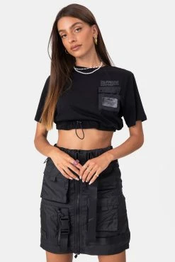 Adika FILA // Drawcord Cropped Tee