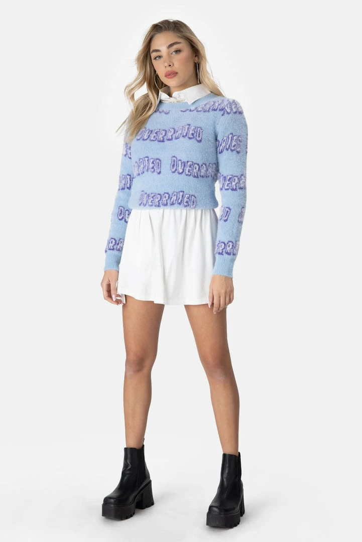 Best Pirce ❤️ Adika OVERRATED Fuzzy Sweater ❤️ 2 Adika OVERRATED Fuzzy Sweater