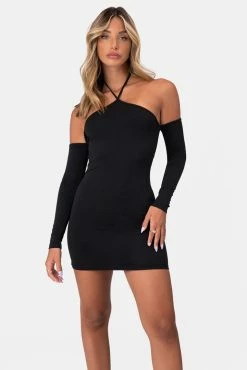 Adika Rocks Off-Shoulder Halter Dress