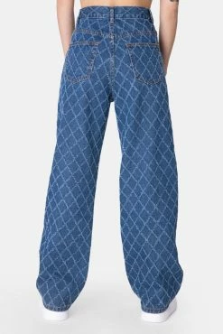 Adika OUTLET Cliff Textured Pattern Jeans | WIDE