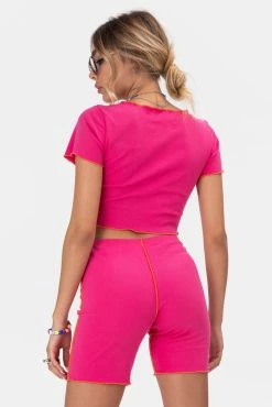 Adika Garrix Tie-Front Crop Top