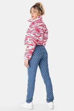 Adika Strokes Cropped Puffer Jacket