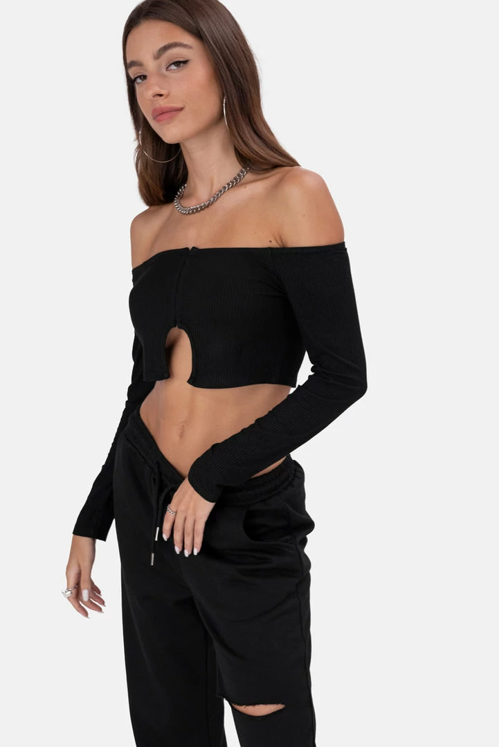 Cheap ✔️ Adika OUTLET Inka Ribbed Off-Shoulder Top 😉 3 Adika OUTLET Inka Ribbed Off-Shoulder Top