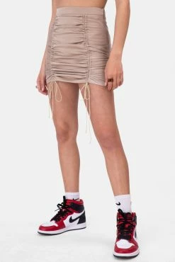 Adika Clothing Citrine Ruched Mini Skirt