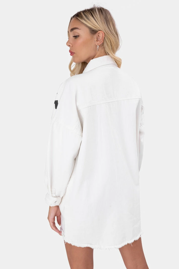 Discount 😀 Adika IRREPLACEABLE Oversize Denim 👕 Shirt OUTLET 😉 4 Adika IRREPLACEABLE Oversize Denim Shirt OUTLET