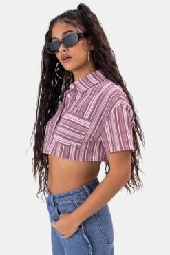 Adika OUTLET Elodie Cropped Button-Down Shirt