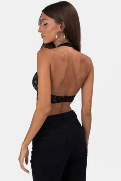Adika Rumba Lace Halter Bralette Top Clothing