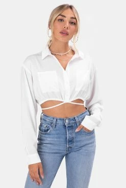 Adika OUTLET Crop Button-Down Shirt