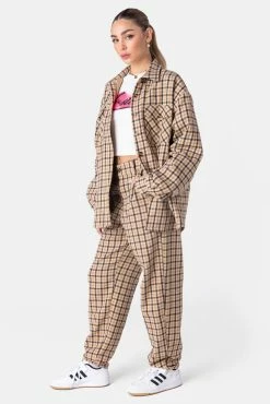 Adika Roberts Plaid Flannel Pants Clothing