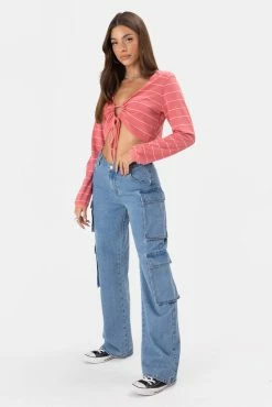 Adika OUTLET Hoper Tie- Front Crop Top