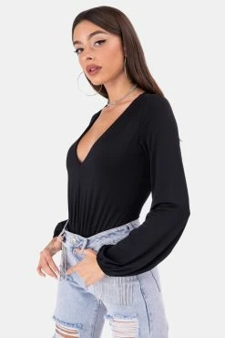 Adika OUTLET Onyx V-Neck Bodysuit