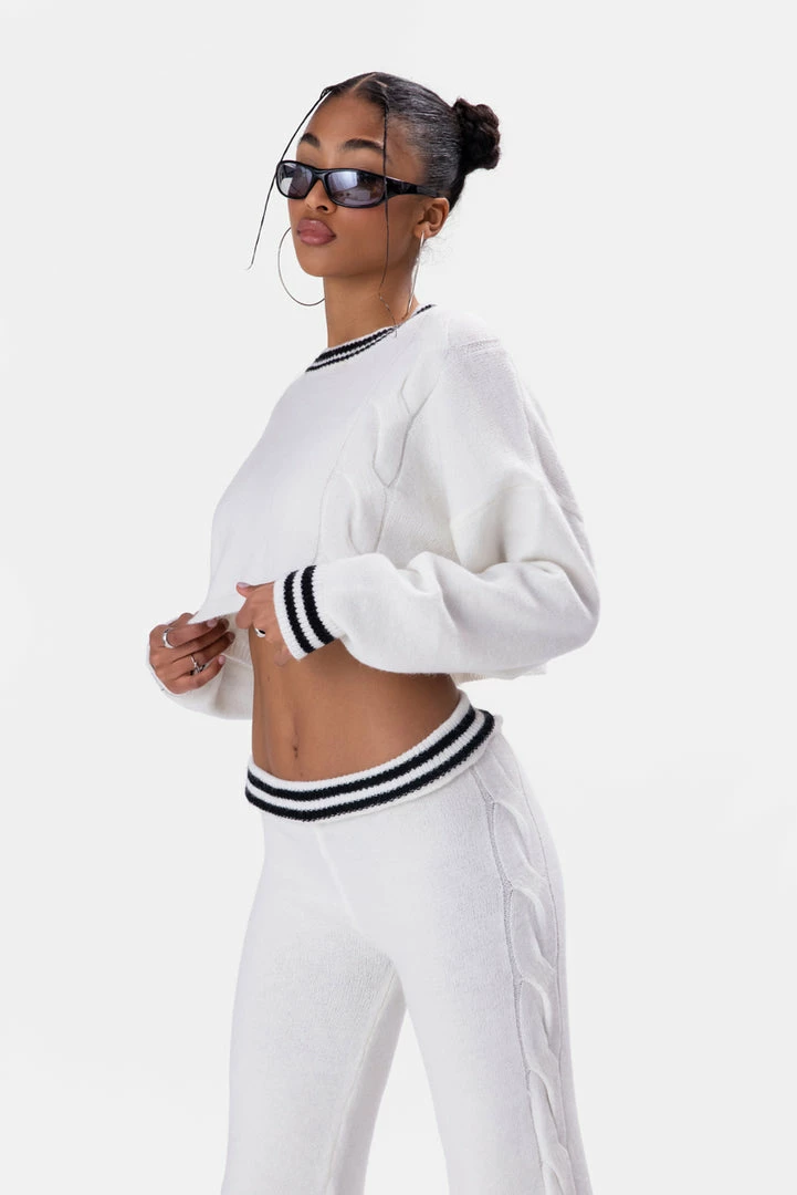 Buy 🎉 Adika McCarry Stripe Detail Knit Sweater OUTLET ✨ 3 Adika McCarry Stripe Detail Knit Sweater OUTLET