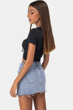 Adika REEBOK // MYT Ruched Crop Top Tops