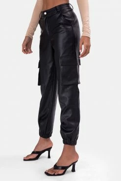 Adika Zeppelin Faux Leather Cargo Pants