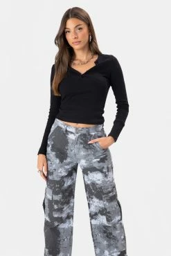 Adika Andy Button-Detail Ribbed T-Shirt