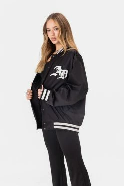 Adika Clothing AD Satin-Finish Varsity Jacket