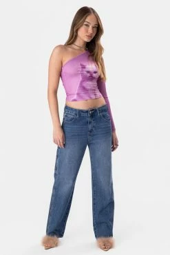 Adika Kitten One-Shoulder Top