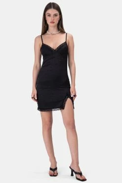 Adika OUTLET Jacquard Satin-Finish Slip Mini Dress
