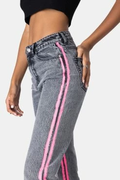 Adika OUTLET Motley Neon Stripe Cropped Jeans