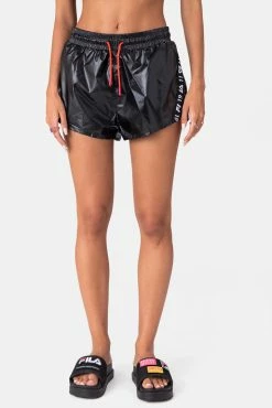 Outlet 😀 Adika Brands FILA // Glossy Nylon Track Shorts ❤️ 6 Adika Brands FILA // Glossy Nylon Track Shorts