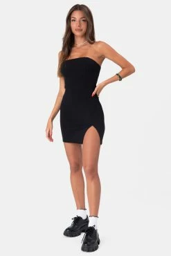 Adika Clash Side-Slit Mini Dress