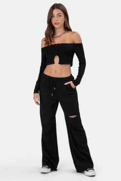 Adika OUTLET Inka Ribbed Off-Shoulder Top
