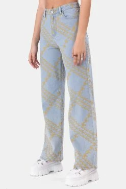 Adika Marigold Printed Jeans | WIDE OUTLET