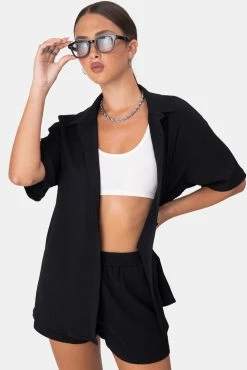 Adika Bronx Crinkle Button-Down Shirt Clothing