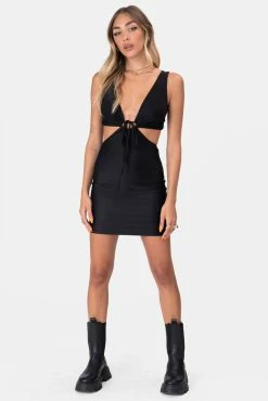 Adika Reigns Tie-Front Mini Dress Clothing