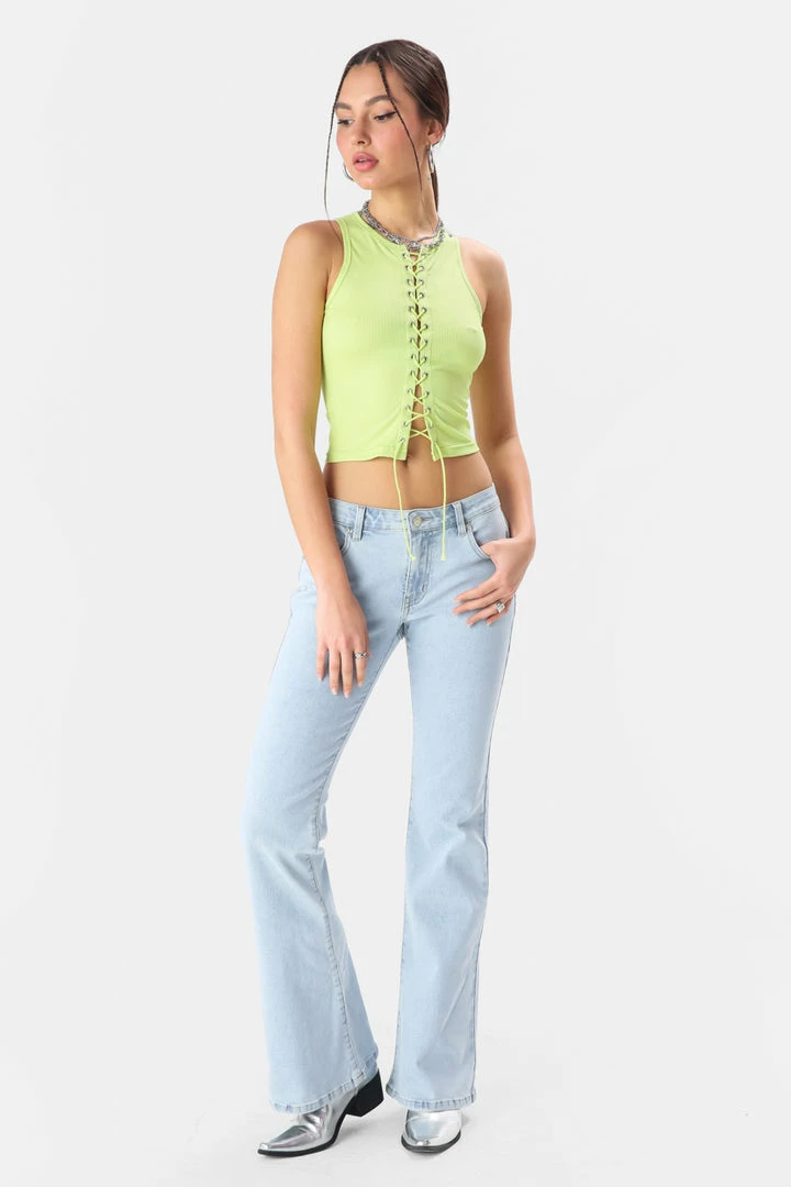 Best Pirce 👏 Adika Notting Lace-Up Ribbed Top Clothing 🥰 2 Adika Notting Lace-Up Ribbed Top Clothing