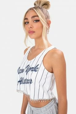 Adika NY Shiny Fringe Crop Top