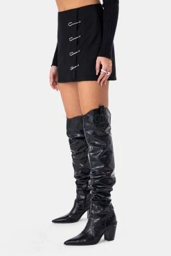 Adika Snapper Safety Pin Mini Skirt