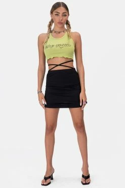 Adika Sun Waist-Tie Ruched Skirt