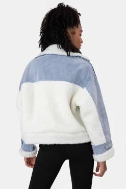 Adika Pilot Fleece-Paneled Denim Jacket OUTLET