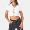 Adika Muffin Button-Down Crop Top