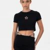 Adika FLOWER Cut-Out Cropped Tee