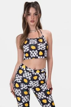 Adika Lemonade Halter Crop Top