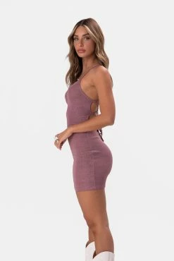 Adika Gatsby Back-Tie Glitter Mini Dress Clothing