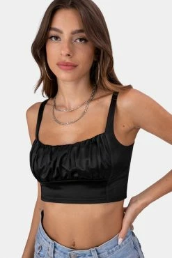 Adika Slick Satin Finish Crop Top