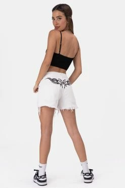 Adika Theron Ripped Denim Shorts OUTLET