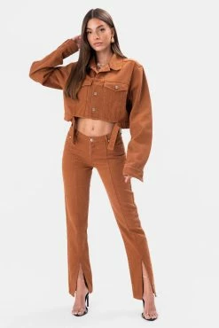 Adika Camelot Front-Slit Jeans | STRAIGHT Clothing