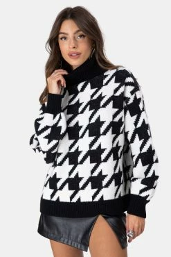 Adika Puppytooth Turtleneck Sweater OUTLET