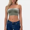 Adika Sakura Velvet Crop Top Clothing
